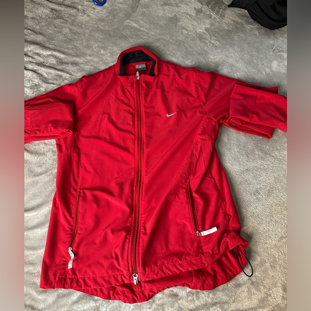 red nike zip up | size small | used
